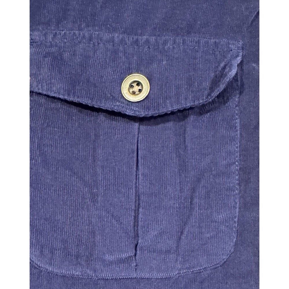Vtg old navy Corduroy Shirt Dress S Blue Button Tab Long Sleeve Indie Grunge Y2K - Picture 10 of 16